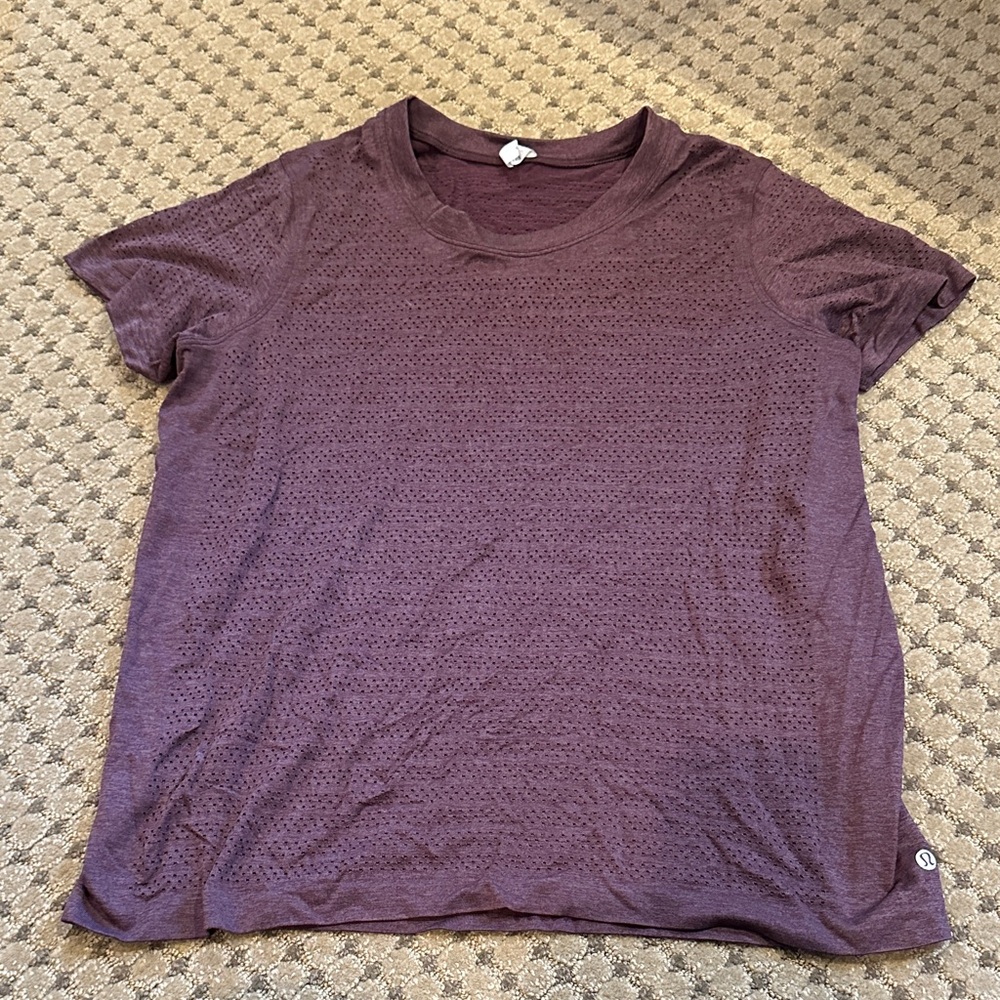Lululemon Athletica Textured Purple Tee